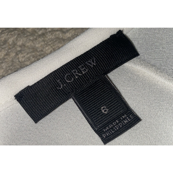 J. Crew Lana Blouse Women Size 6 Tiered Ruffled Bell Sleeve Ivory Classic - Picture 9 of 10